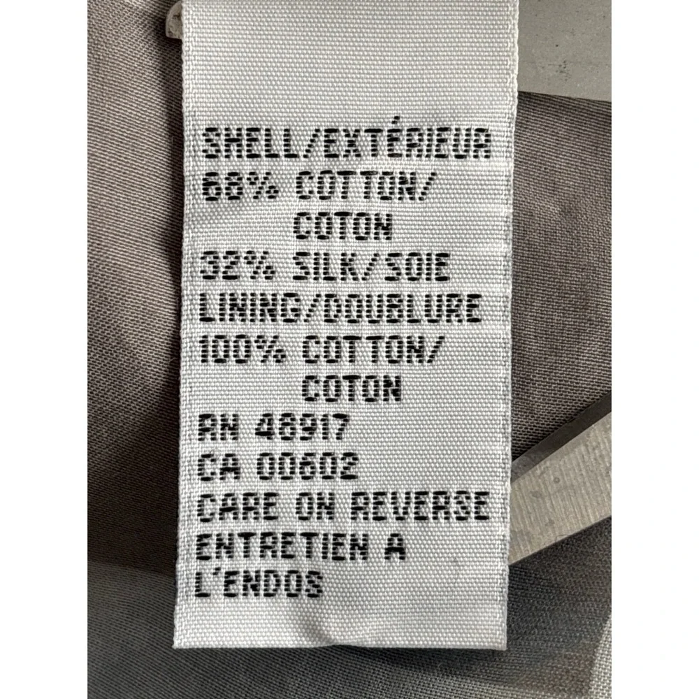 Calvin Klein Silk Cotton Blend Boho Chic Dress Gray Blue Geometric Print‎ Sz6 - Picture 7 of 14